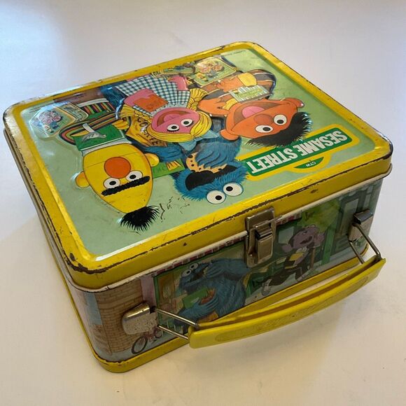 Vintage 1979 Metal Sesame Street Lunchbox ernie bert bigbird - Picture 6 of 16